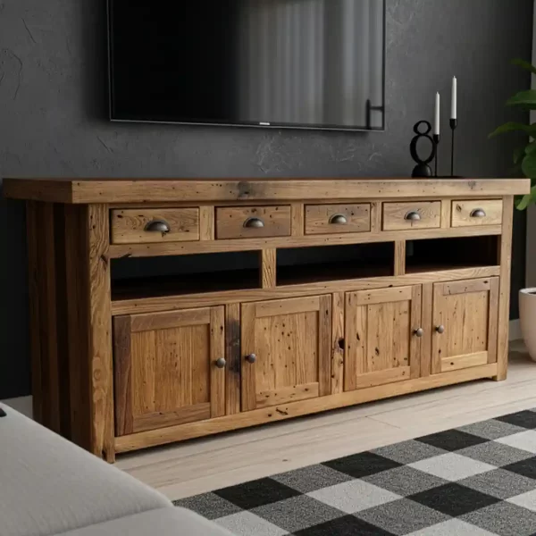 Reclaimed Barnwood TV Stand - Image 3