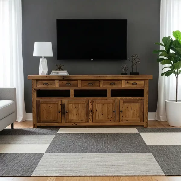Reclaimed Barnwood TV Stand - Image 4