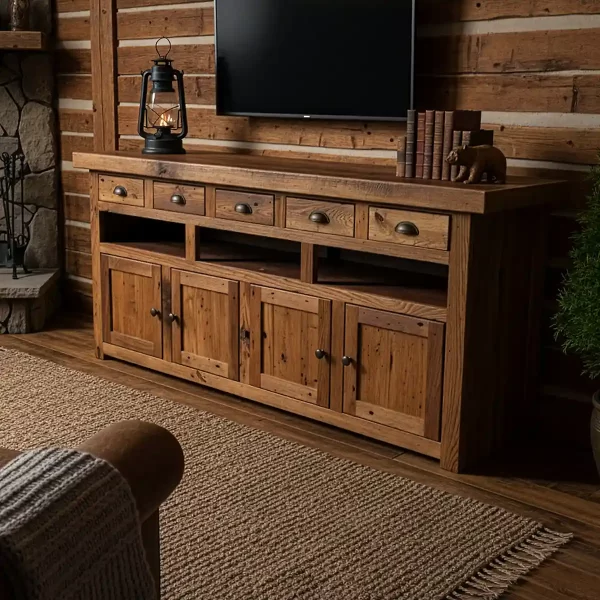 Reclaimed Barnwood TV Stand - Image 2