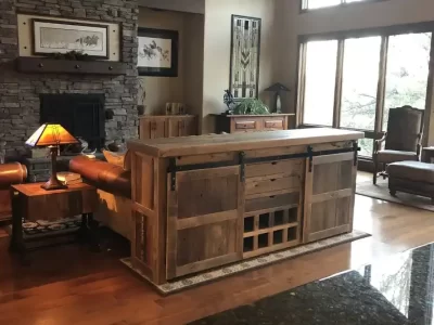 Reclaimed Barnwood Barn Door Buffet 7' Width
