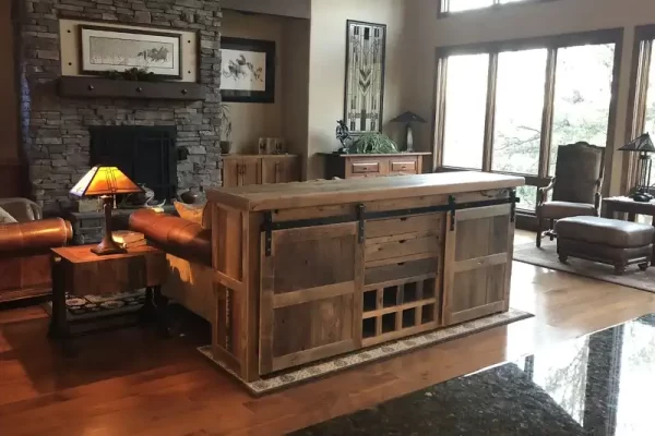 Reclaimed Barnwood Barn Door Buffet 7' Width