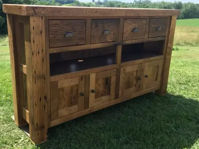Reclaimed Barnwood Chestnut Console