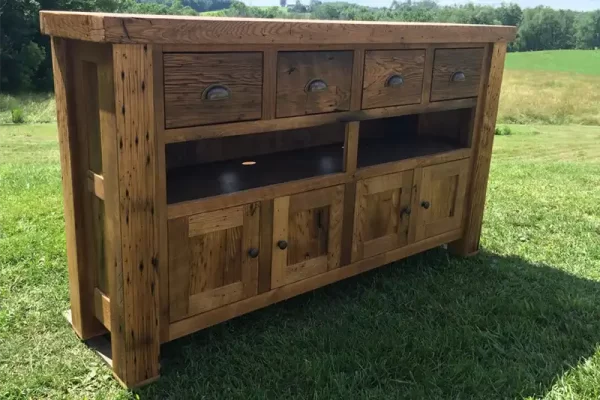 Reclaimed Barnwood Chestnut Console