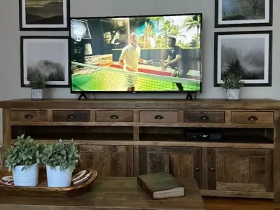 Reclaimed Oak Barnwood Console