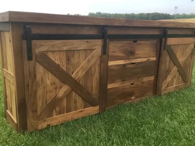 Reclaimed Chestnut Barn Door Console