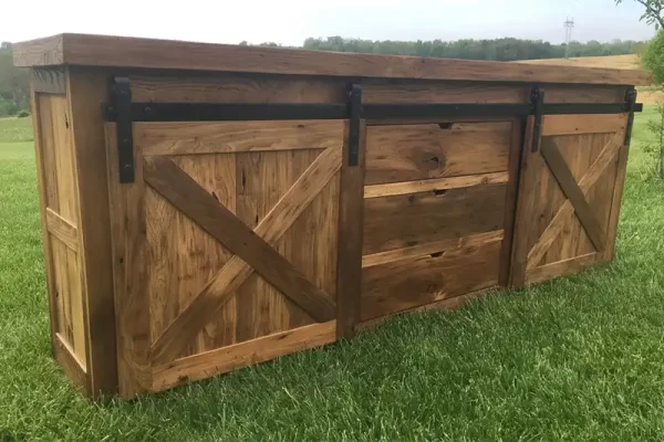 Reclaimed Chestnut Barn Door Console