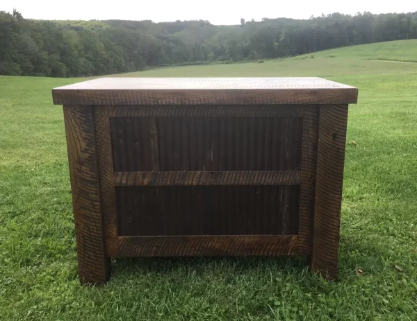 Oak & Metal Kitchen Island - Image 4