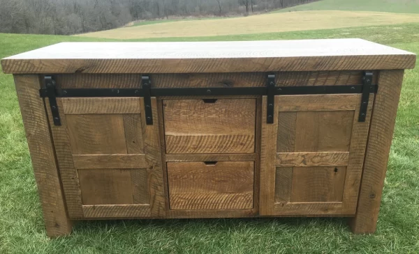 Oak Barn Door Kitchen Island - Image 5