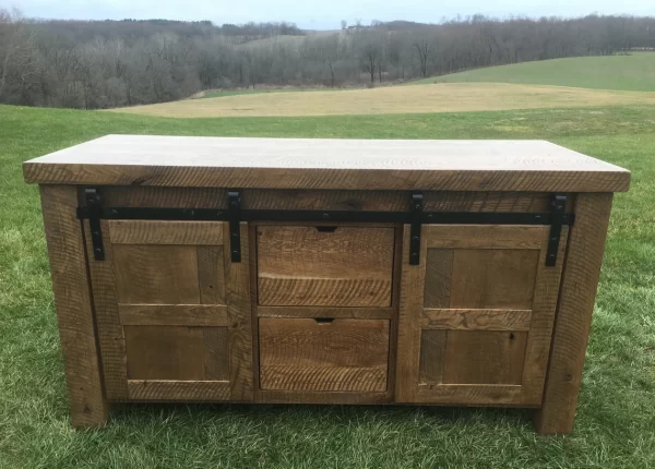 Oak Barn Door Kitchen Island - Image 4