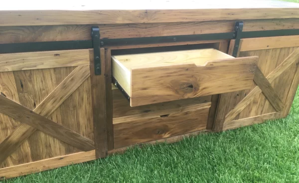 Reclaimed Chestnut Barn Door Console - Image 3