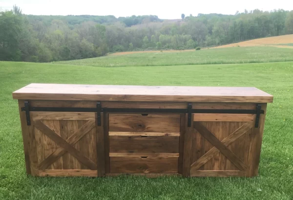 Reclaimed Chestnut Barn Door Console - Image 2