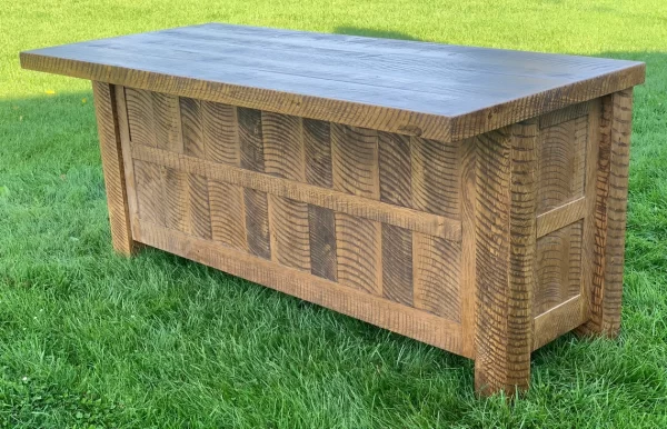 Oak Kitchen Island with Top Overhang for Seating - Image 3