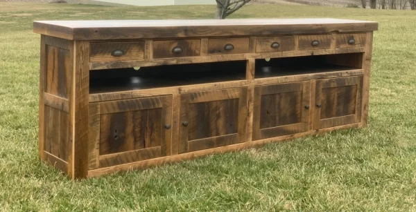 Reclaimed Oak Barnwood Console - Image 5