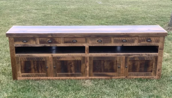 Reclaimed Oak Barnwood Console - Image 4