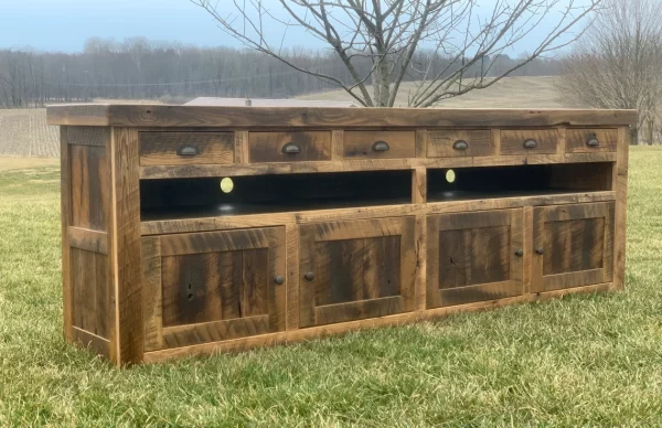 Reclaimed Oak Barnwood Console - Image 2