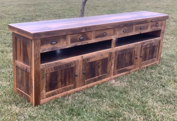 Reclaimed Oak Barnwood Console - Image 3