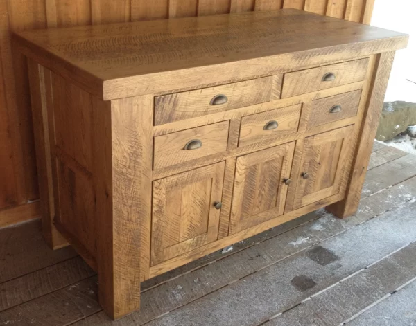 Oak Kitchen Island with Sliding Cutting Board - Image 2