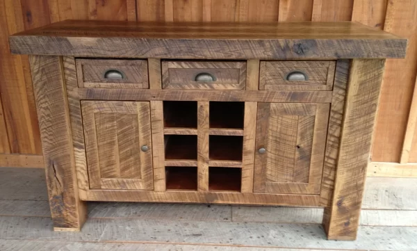 Oak Wine Rack Kitchen Island - Image 2