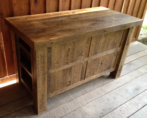Oak Wine Rack Kitchen Island - Image 4