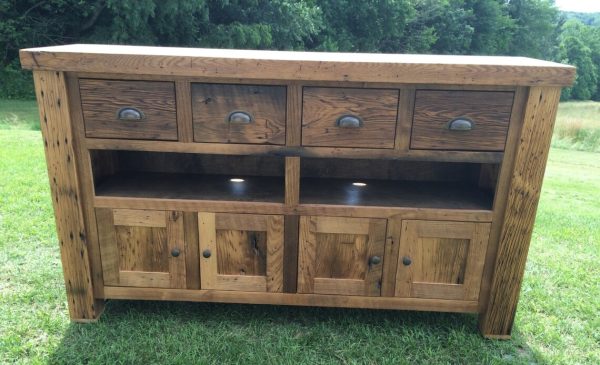 Reclaimed Barnwood Chestnut Console - Image 2