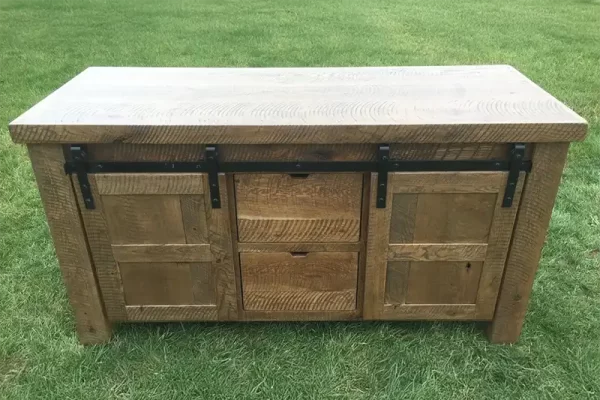 Oak Barn Door Kitchen Island