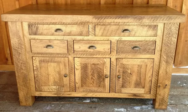 Oak Kitchen Island with Sliding Cutting Board - Image 3