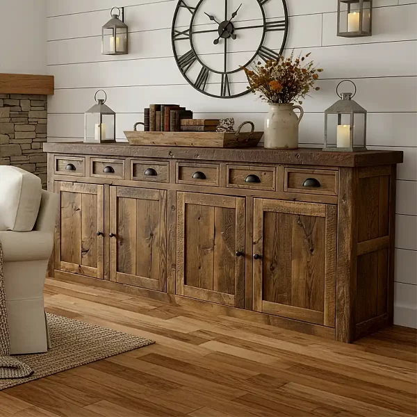solid oak buffet