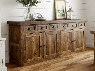 solid oak buffet