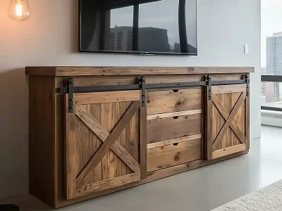 Reclaimed Barnwood TV Stand - Ready To Ship