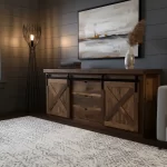 reclaimed barnwood console