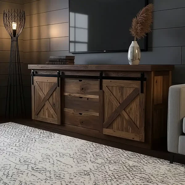 Reclaimed Barnwood TV Stand - Ready To Ship - Image 2