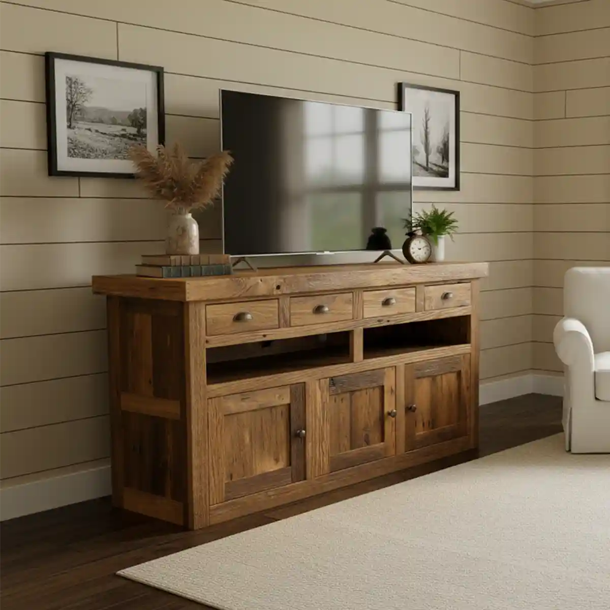 Barnwood TV Stand 5' - Image 2